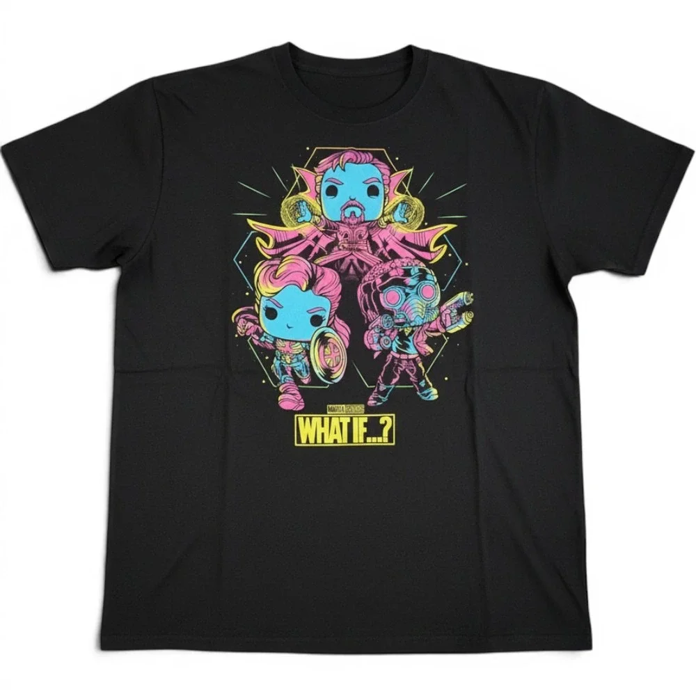 Funko Pop Tees Marvel What If...? Graphic TShirt Black XL Doctor Strange Supreme